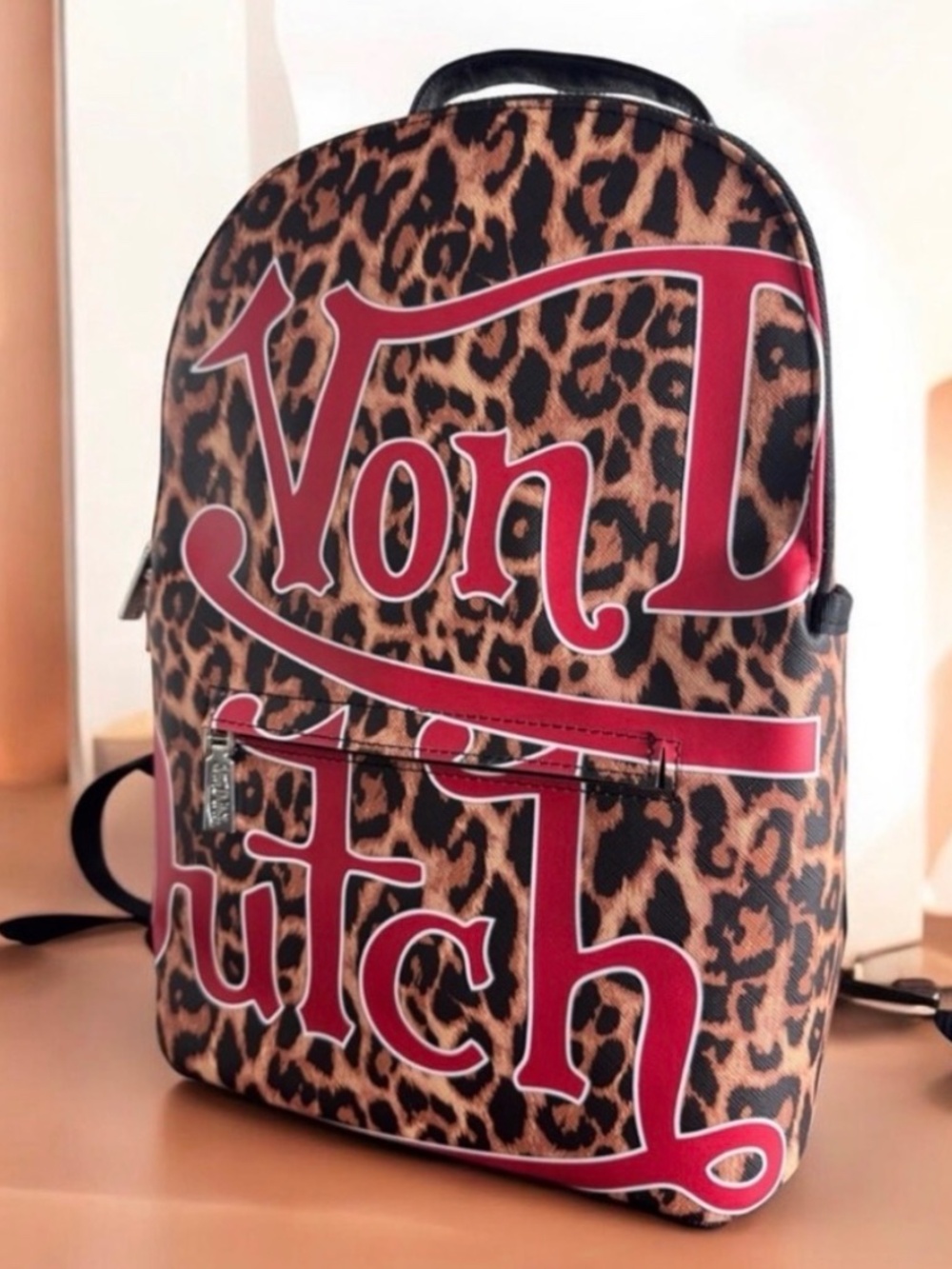 Small Von Dutch Leopard Print Backpack NWT